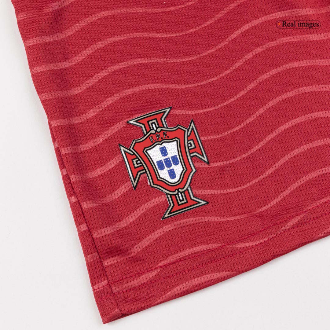 B. FERNANDES #8 Kid's Portugal Home Soccer Jersey Kit(Jersey+Shorts) World Cup 2026 Red