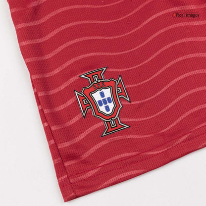 B. FERNANDES #8 Kid's Portugal Home Soccer Jersey Kit(Jersey+Shorts) World Cup 2026 Red