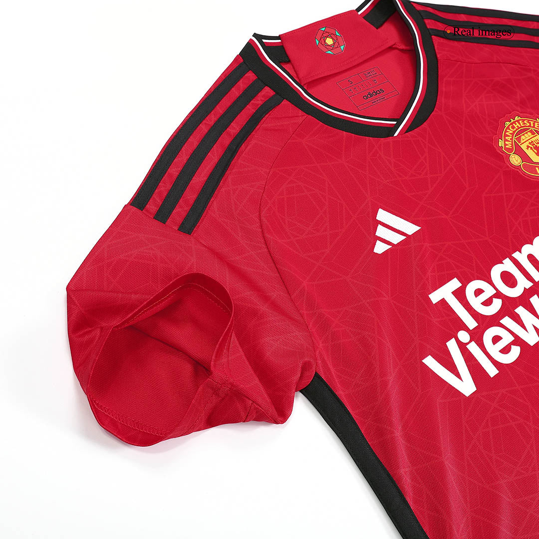 HØJLUND #11 Manchester United Home Soccer Jersey 2023/24 Red