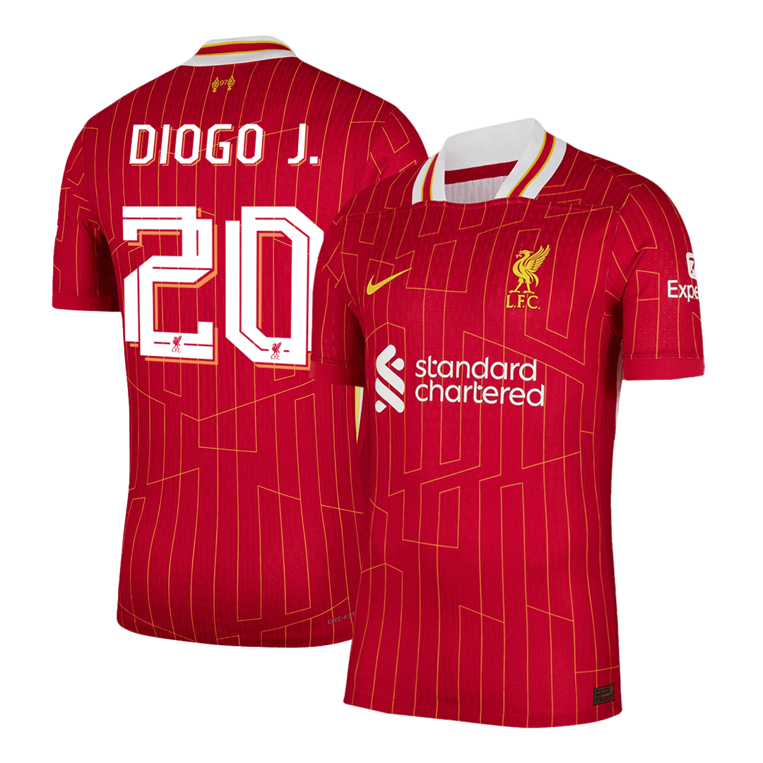 Authentic  DIOGO J. #20 Liverpool Home Soccer Jersey 2024/25 Red - UCL