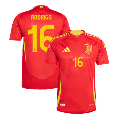 Authentic RODRIGO #16 Spain Home Soccer Jersey Euro 2024