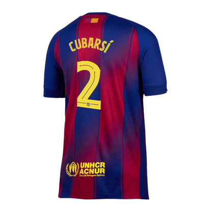 CUBARSÍ #2 Barcelona Home Soccer Jersey 2025/26 Red&Blue - UCL