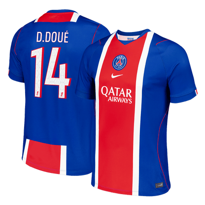 D.DOU� #14 Men Fan Version PSG Home Football Shirt 2026/27 Old Royal