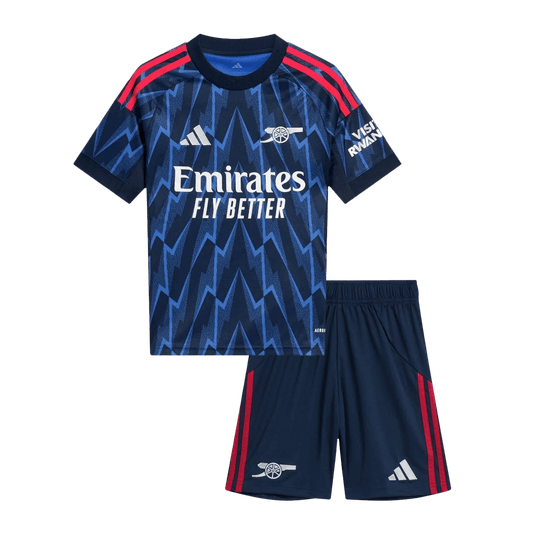 Kid's Arsenal Away Soccer Jersey Kit(Jersey+Shorts) 2025/26 Blue