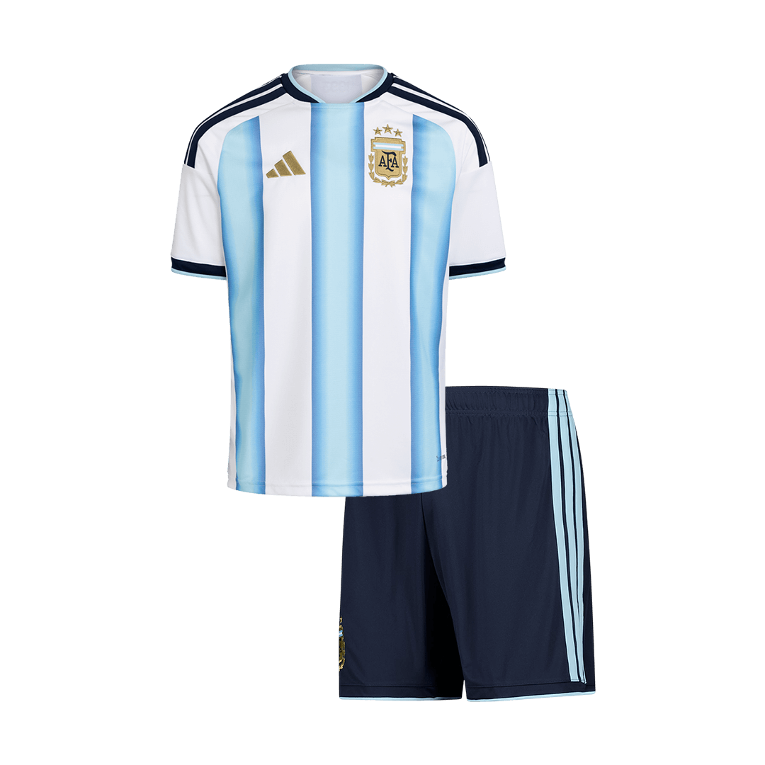 Kid's Argentina Home Soccer Jersey Kit(Jersey+Shorts) World Cup 2026