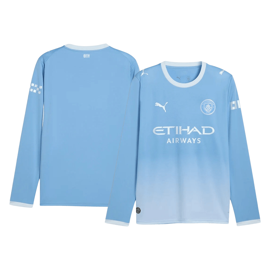 Manchester City Home Long Sleeve Soccer Jersey 2026/27 Blue