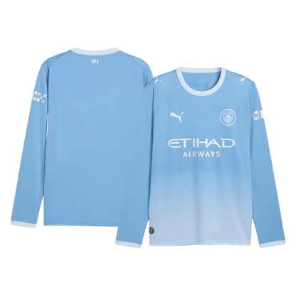 Manchester City Home Long Sleeve Soccer Jersey 2026/27 Blue