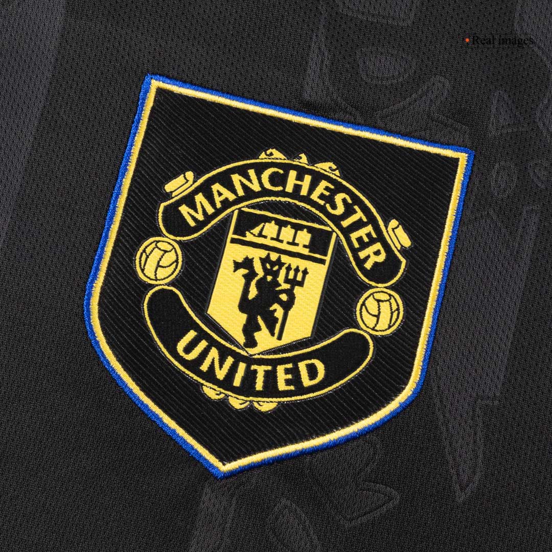 Manchester United Third Away Long Sleeve Soccer Jersey 2025/26 Black