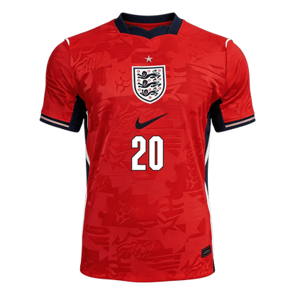 PALMER #20 England Away Soccer Jersey World Cup 2026 Red