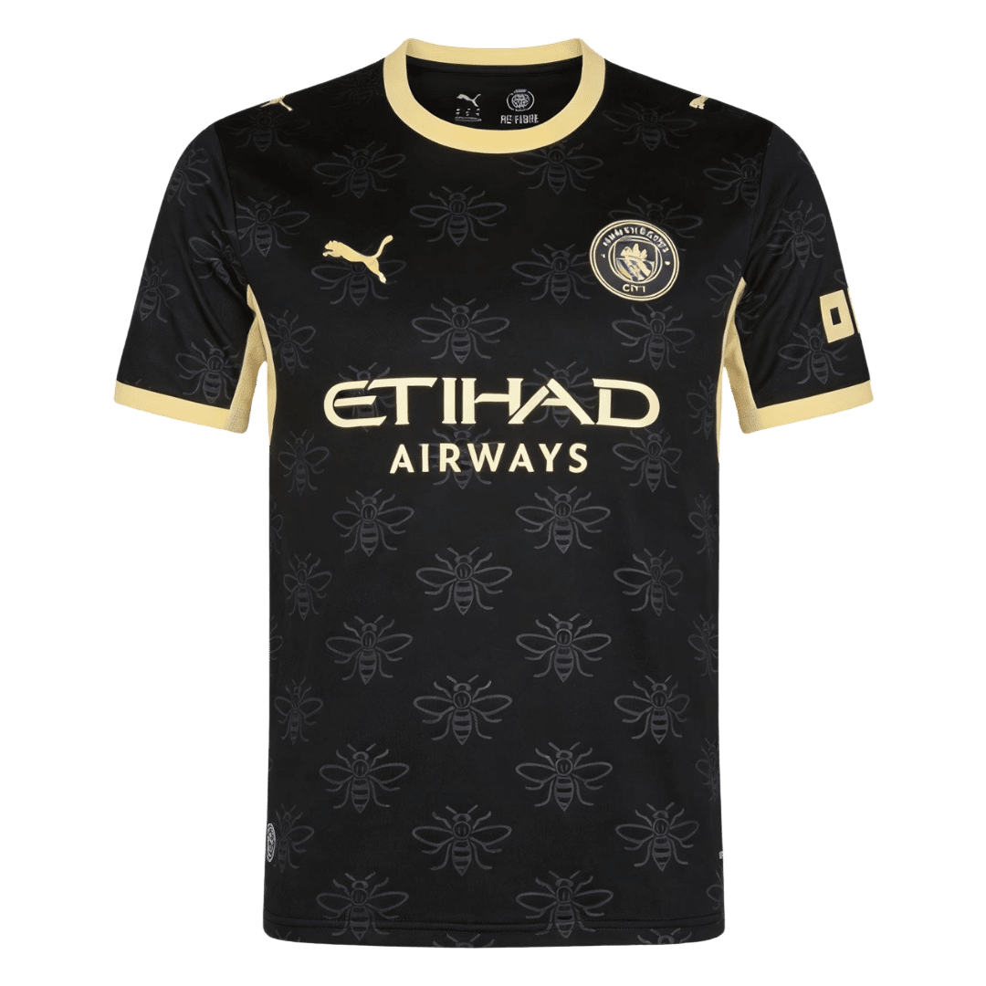 DOKU #11 Manchester City Away Soccer Jersey 2026/27 Black - UCL