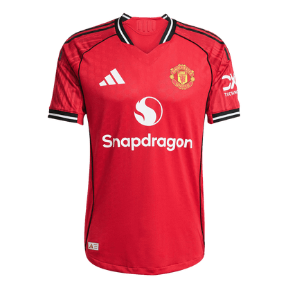 Authentic B.FERNANDES #8 Manchester United Home Soccer Jersey 2025/26 Red