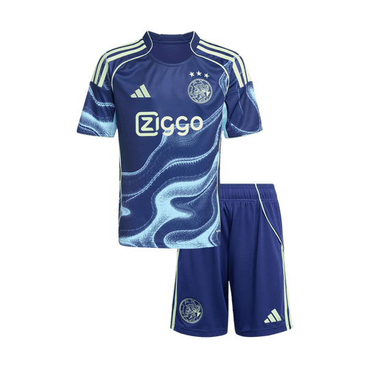 Kid's Ajax Away Soccer Jersey Kit(Jersey+Shorts) 2025/26 Navy