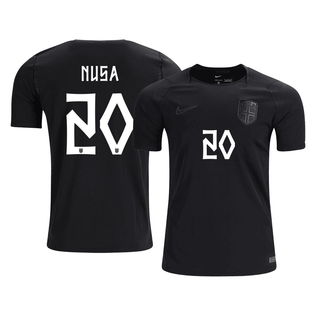 NUSA #20 Norway Away Soccer Jersey World Cup 2026 Black