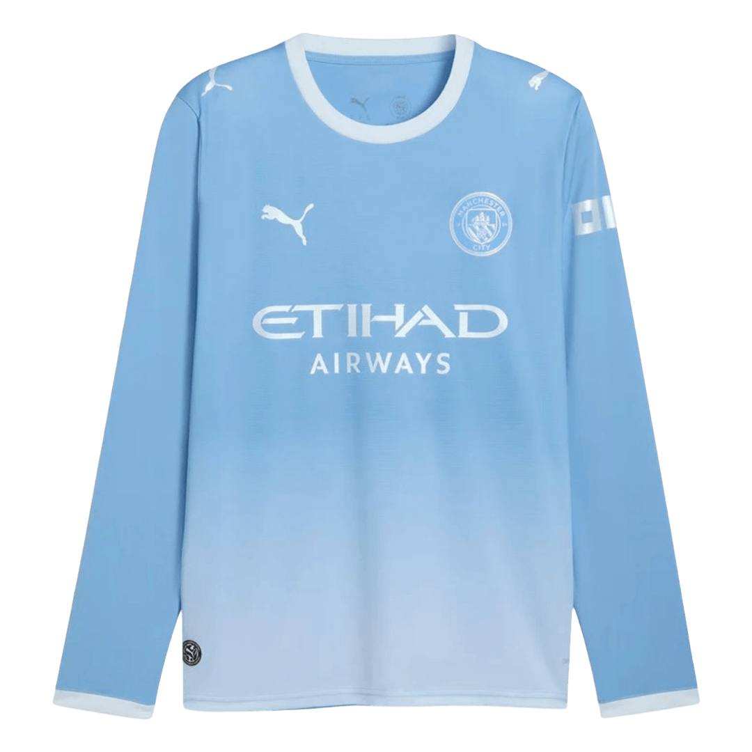 Manchester City Home Long Sleeve Soccer Jersey 2026/27 Blue