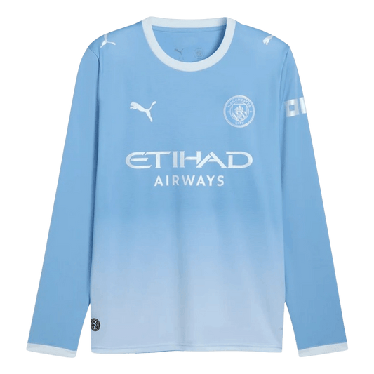 Manchester City Home Long Sleeve Soccer Jersey 2026/27 Blue