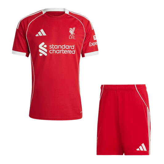 Liverpool Home Soccer Jersey Kit(Jersey+Shorts) 25/26 Red