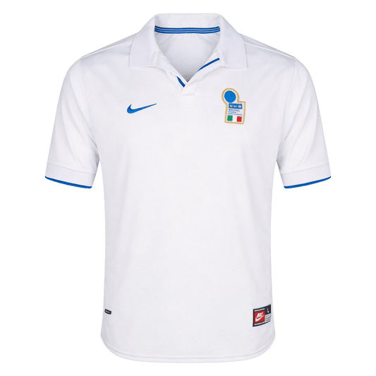 Men Retro Fan Version 1998 Italy Away Soccer Jersey White