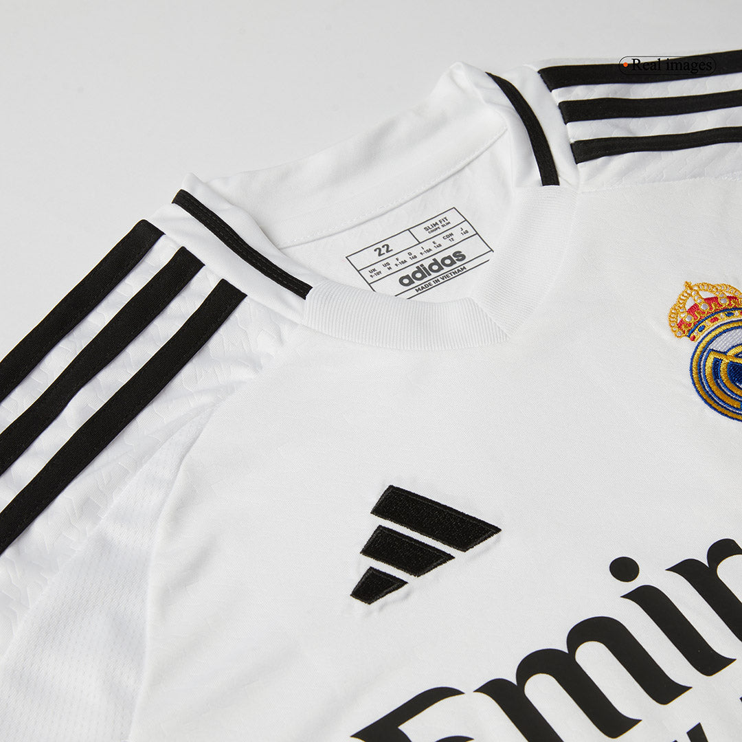 MBAPPÉ #9 Kid's Real Madrid Home Soccer Jersey Kit(Jersey+Shorts) 2024/25 White