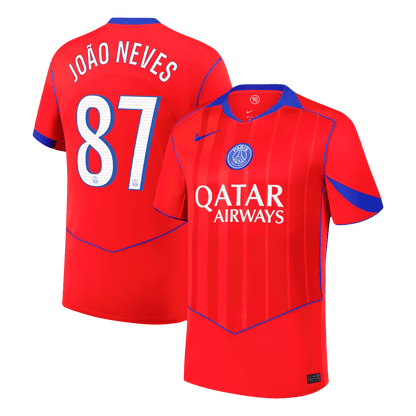 JOÃO NEVES #87 PSG Third Away Soccer Jersey 2025/26