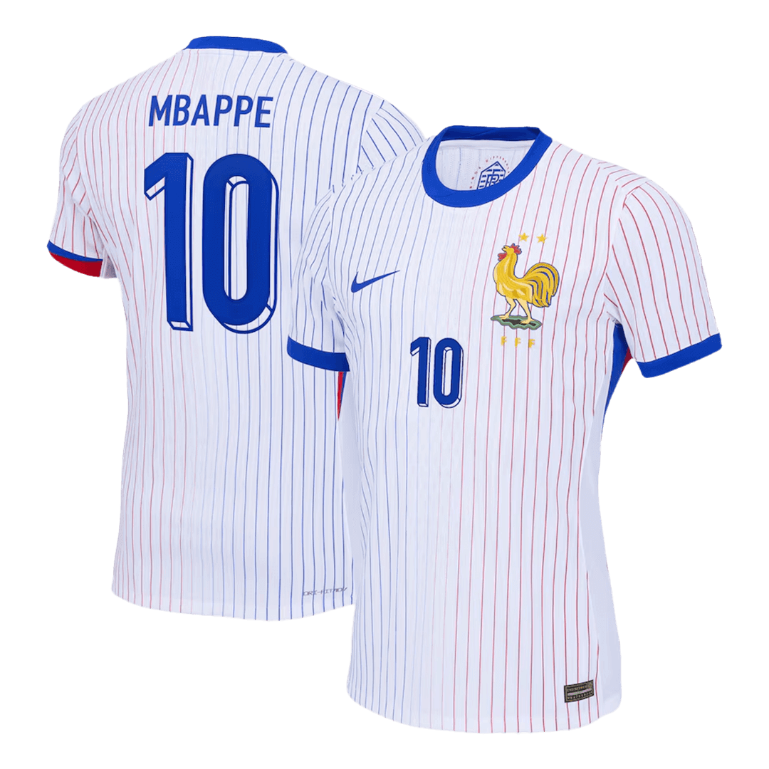 Authentic MBAPPE #10 France Away Soccer Jersey Euro 2024