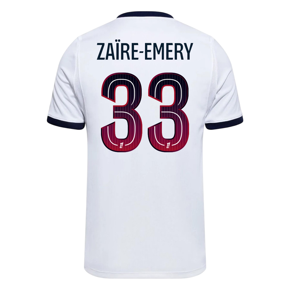ZAÏRE-EMERY #33 PSG Away Soccer Jersey 2026/27 White