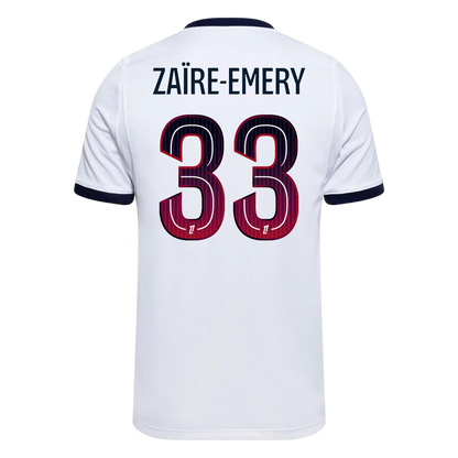 ZAÏRE-EMERY #33 PSG Away Soccer Jersey 2026/27 White