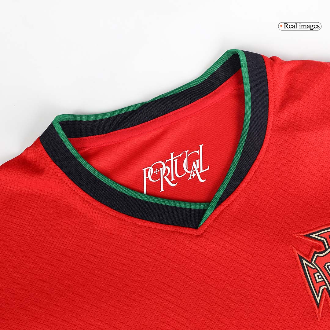 R.LEÃO  #17 Portugal Home Soccer Jersey Euro 2024
