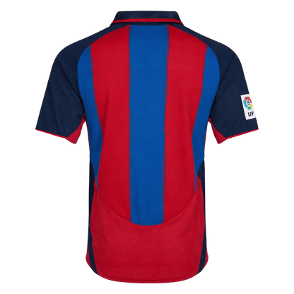 Men Retro Fan Version Barcelona Home Soccer Jersey 2003/04 Red&Blue