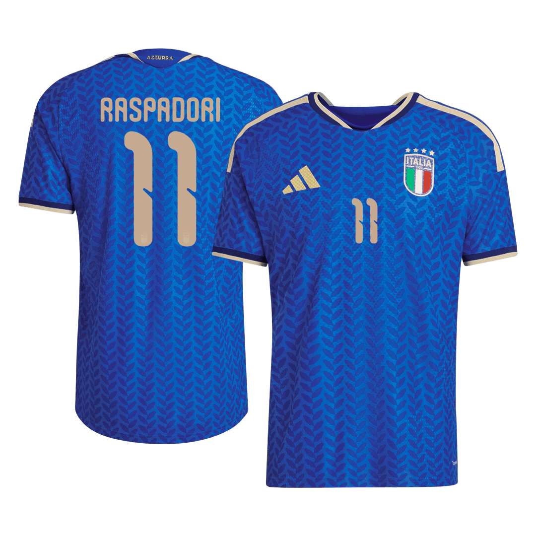 Authentic RASPADORI #11 Italy Home Soccer Jersey 2026