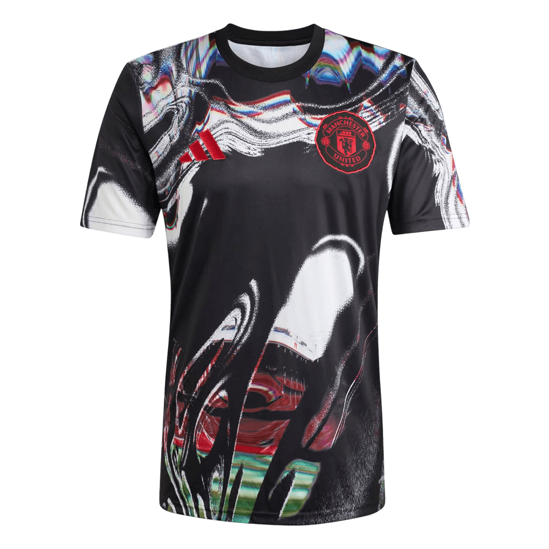 Manchester United Pre-Match Soccer Jersey 25/26 Black
