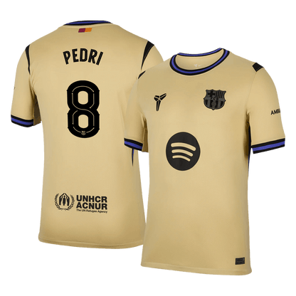 PEDRI #8 Barcelona Away Soccer Jersey 2025/26 Yellow - UCL