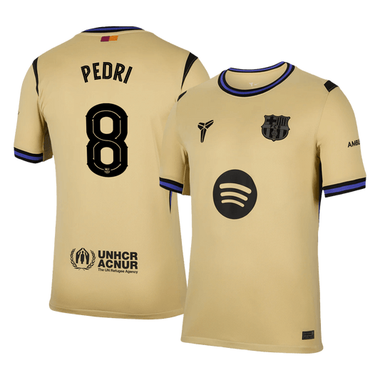 PEDRI #8 Barcelona Away Soccer Jersey 2025/26 Yellow - UCL