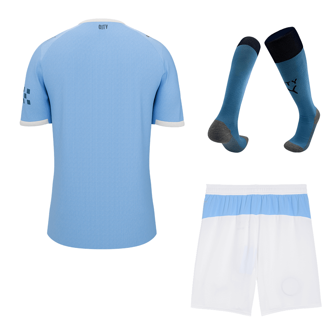 Manchester City Home Soccer Jersey Kit(Jersey+Shorts+Socks) 2025/26 Blue