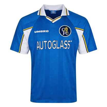 Men Retro Fan Version Chelsea Home Soccer Jersey 1997/99 Blue