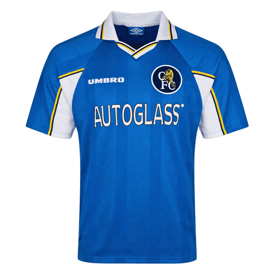 Men Retro Fan Version Chelsea Home Soccer Jersey 1997/99 Blue