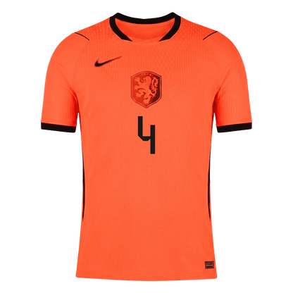 Authentic VIRGIL #4 Netherlands Home Soccer Jersey 2026