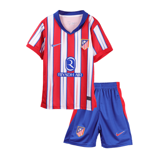 Kid's Atletico Madrid Home Soccer Jersey Kit(Jersey+Shorts) 2024/25
