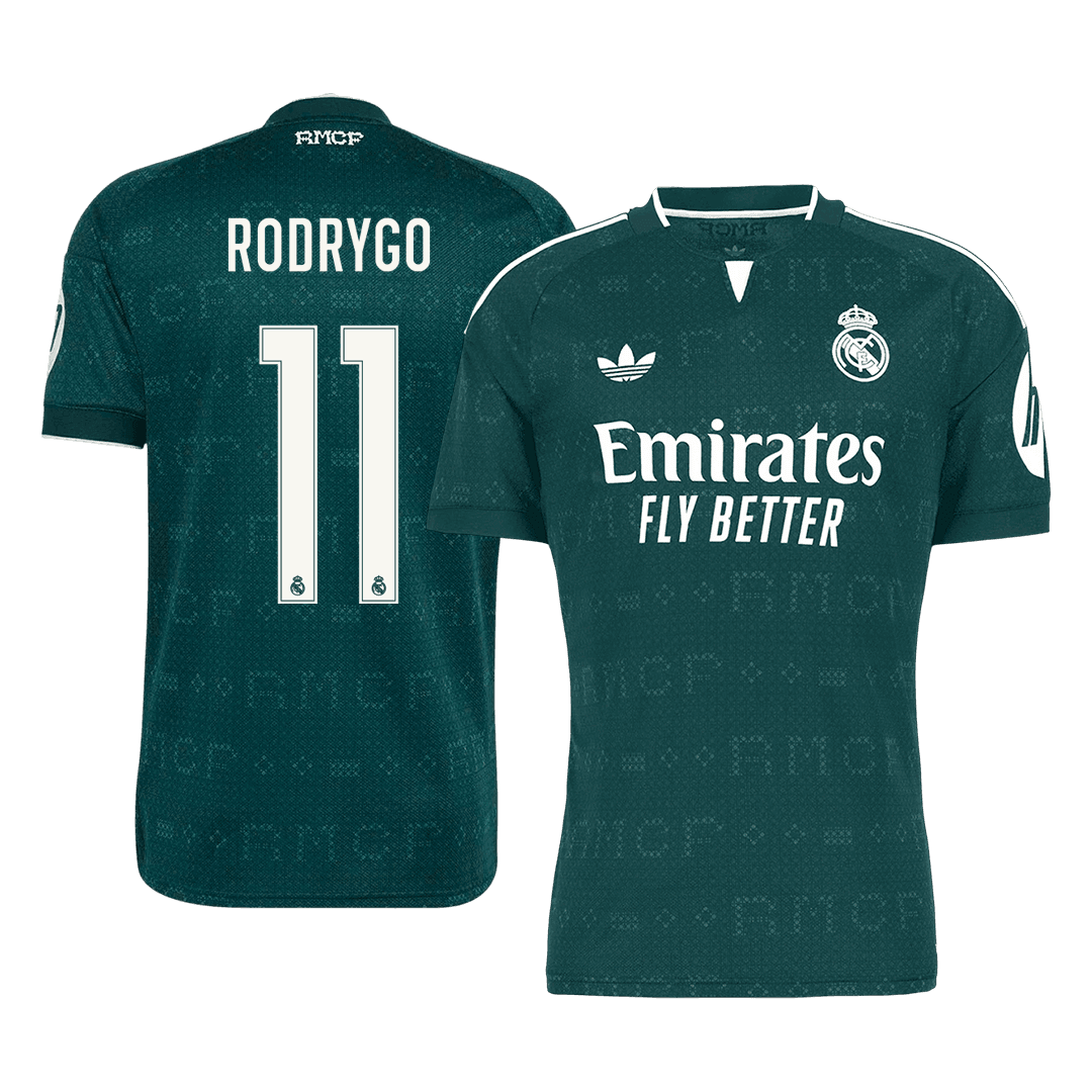 RODRYGO #11 Real Madrid Away Soccer Jersey 2026/27 Green