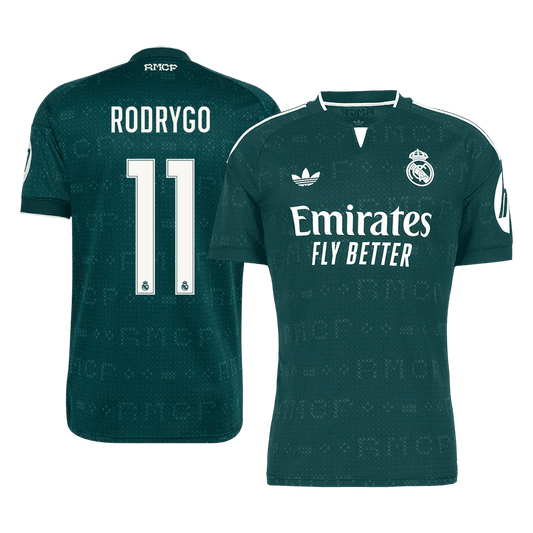 RODRYGO #11 Real Madrid Away Soccer Jersey 2026/27 Green