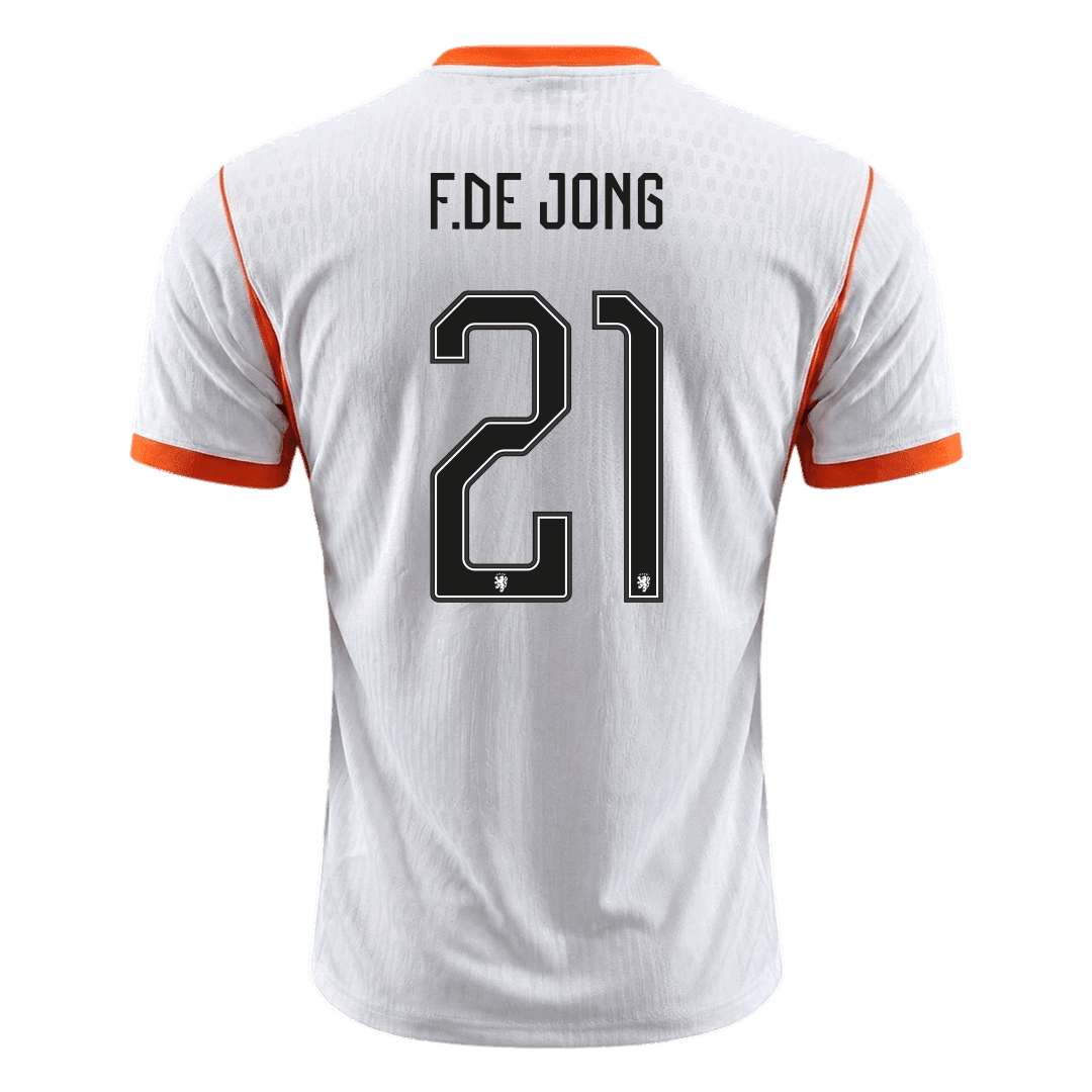 Authentic F.DE JONG #21 Netherlands Away Soccer Jersey 2026