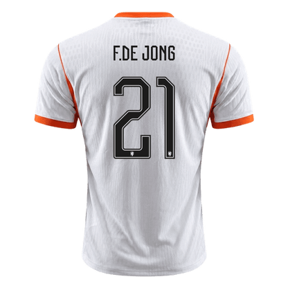Authentic F.DE JONG #21 Netherlands Away Soccer Jersey 2026