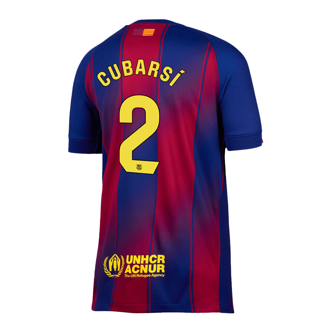 CUBARSÍ #2 Barcelona Home Soccer Jersey 2025/26 Red&Blue