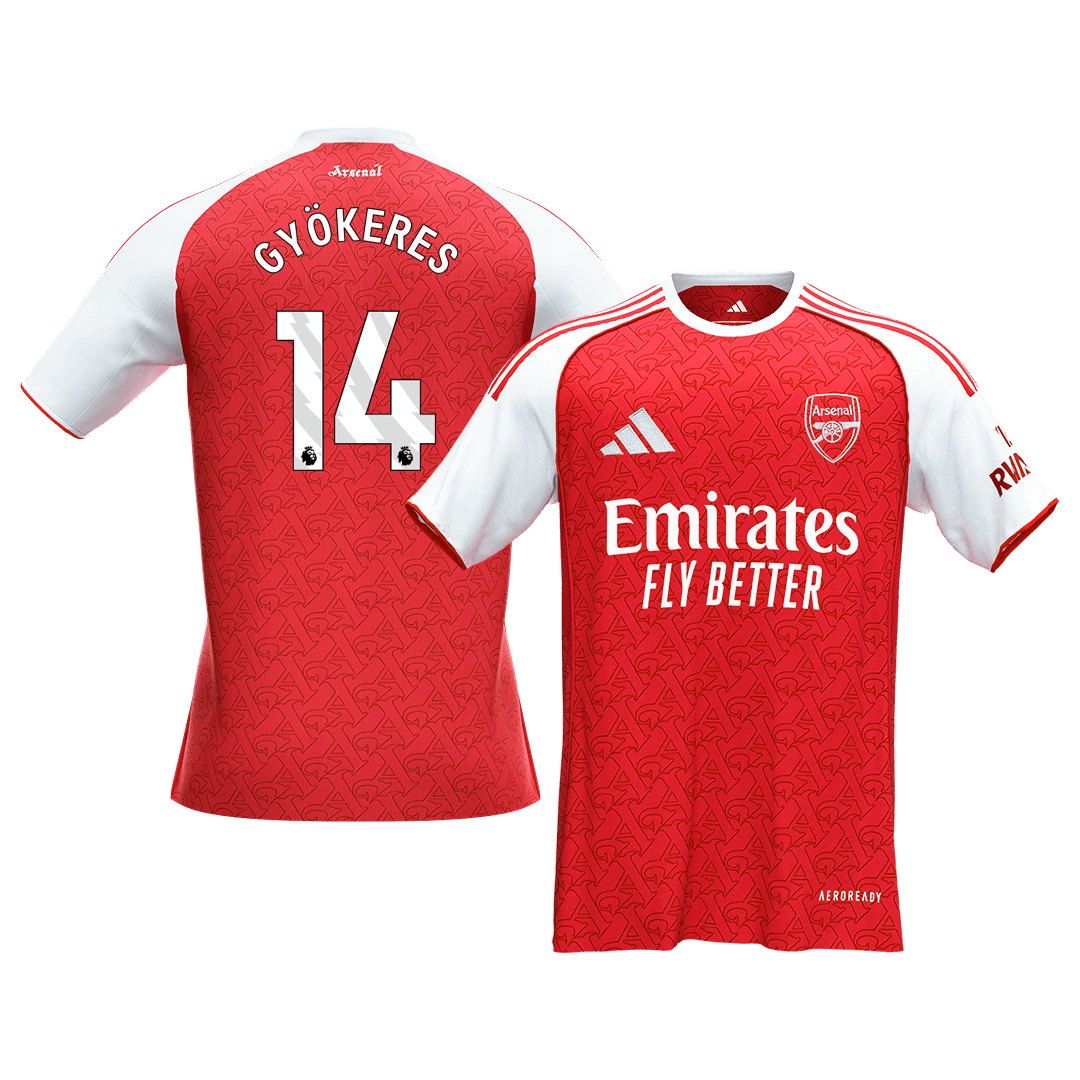 GYÖKERES #14 Arsenal Home Soccer Jersey 2025/26 Red