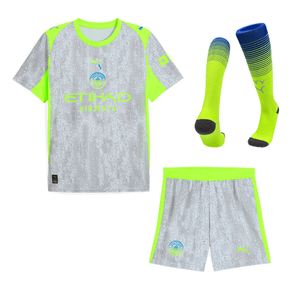 Manchester City Third Away Soccer Jersey Kit(Jersey+Shorts+Socks) 2025/26