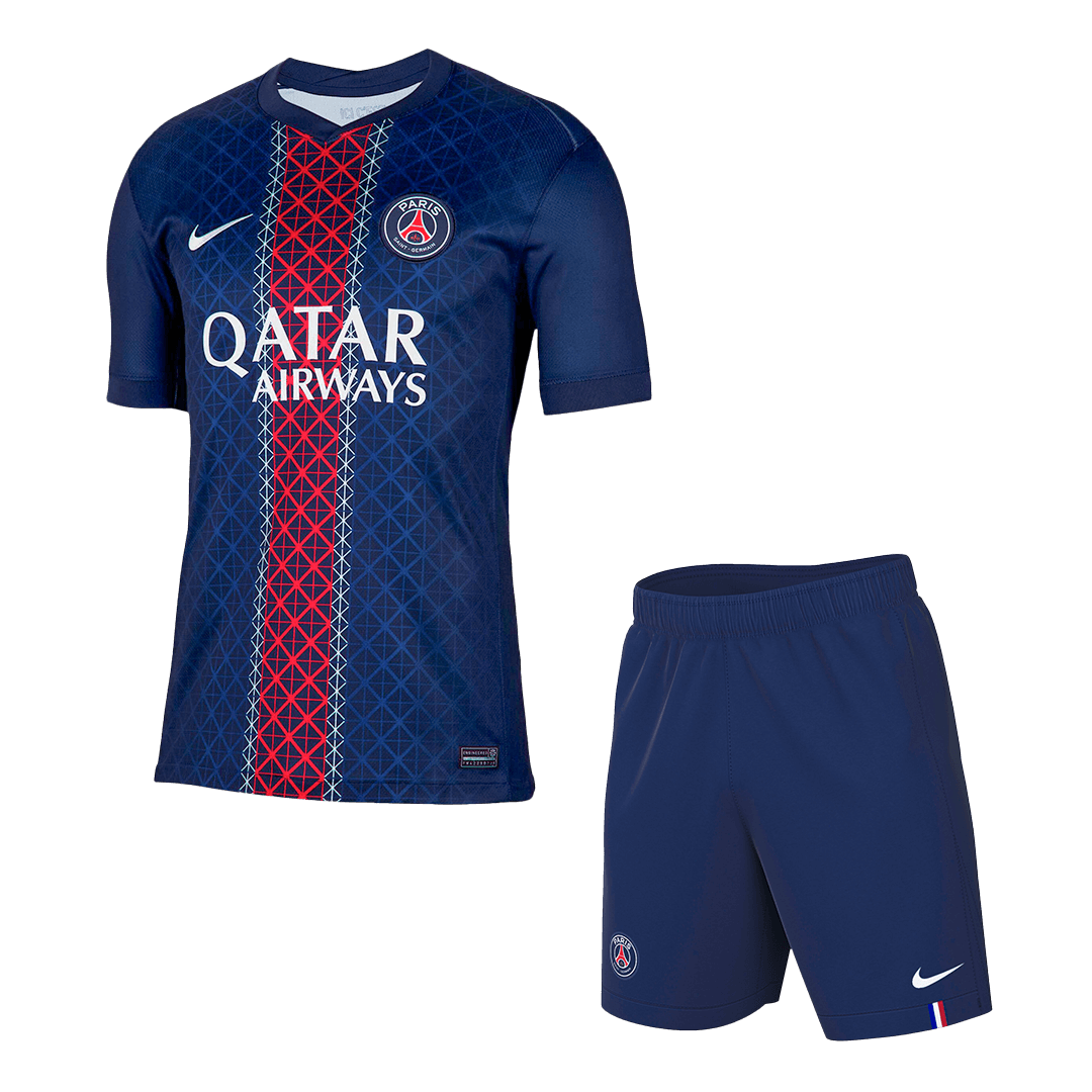 PSG Home Soccer Jersey Kit(Jersey+Shorts) 2025/26 Navy