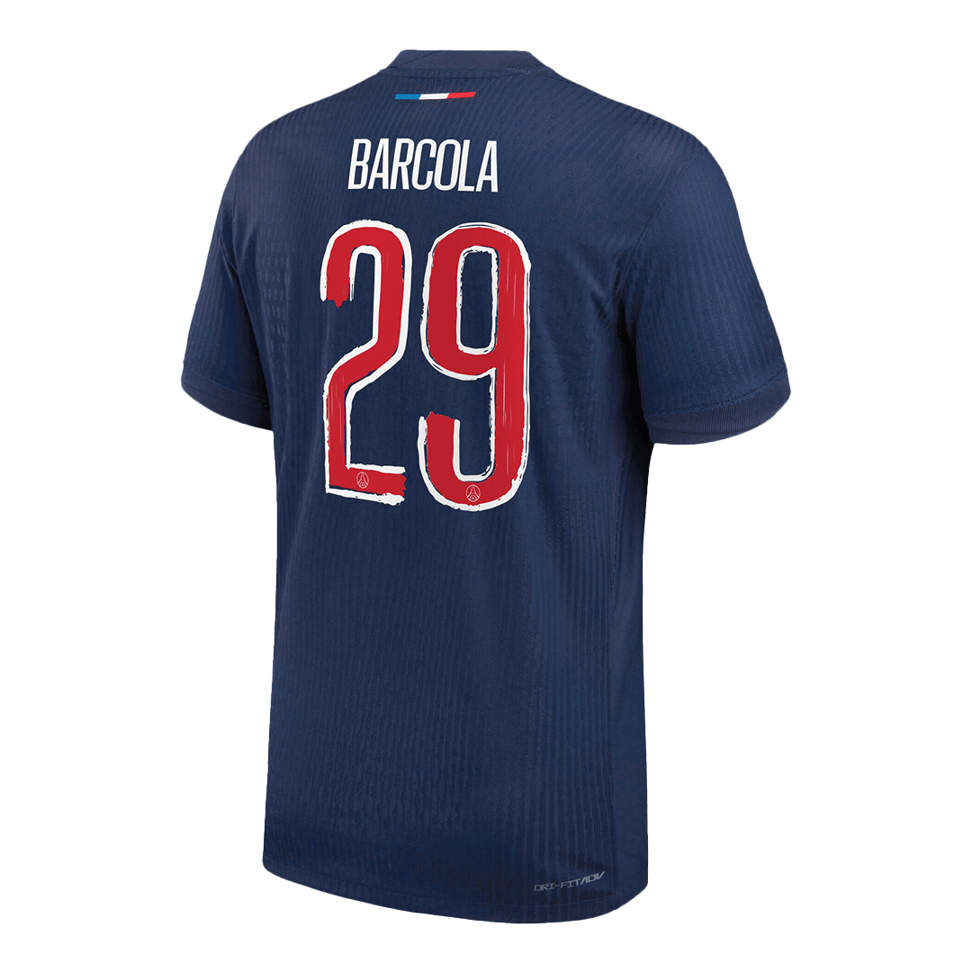 Authentic BARCOLA #29 PSG Home Soccer Jersey 2024/25 Navy - UCL