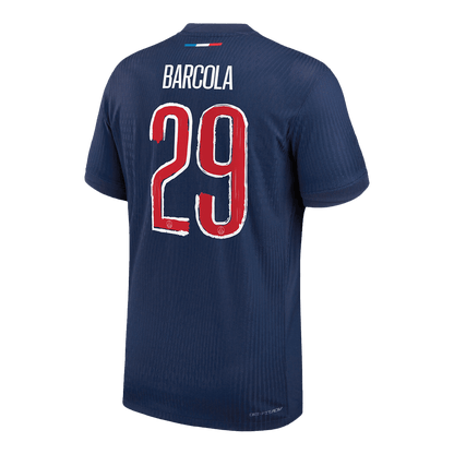 Authentic BARCOLA #29 PSG Home Soccer Jersey 2024/25 Navy - UCL