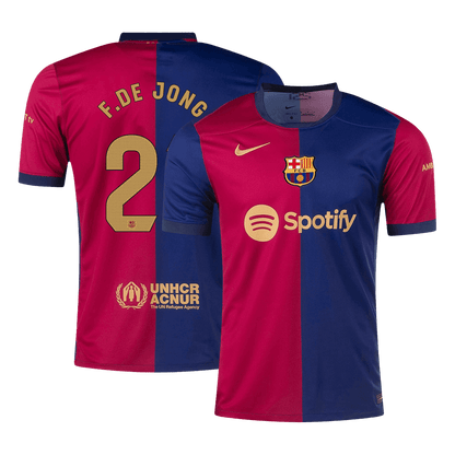 F.DE JONG #21 Barcelona Home Soccer Jersey 2024/25