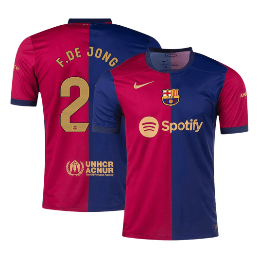 F.DE JONG #21 Barcelona Home Soccer Jersey 2024/25