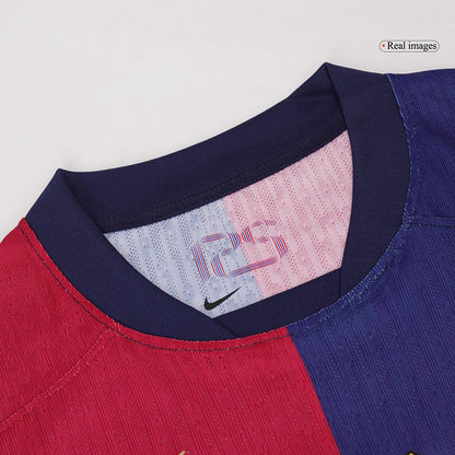 RAPHINHA #11 Authentic Barcelona Home Soccer Jersey 2024/25 Red&Blue - UCL